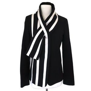 vtg KENZO Wool jacket w attached scarf F 36 XS